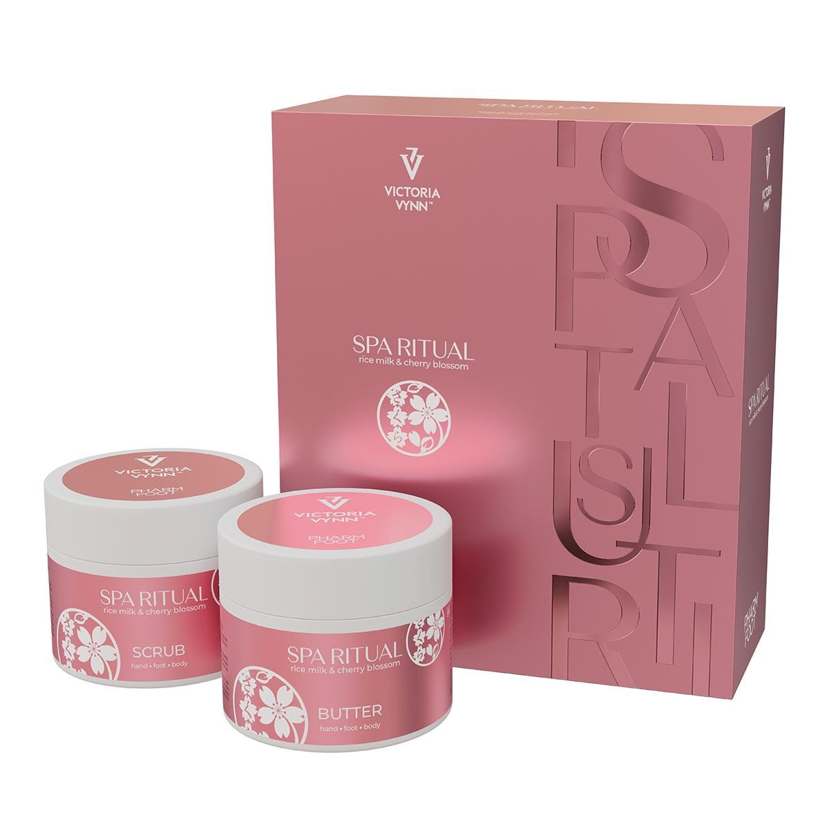 Rituel Pharm Foot SPA : gommage au lait de riz et à la fleur de cerisier et beurre pour les pieds, les mains et le corps