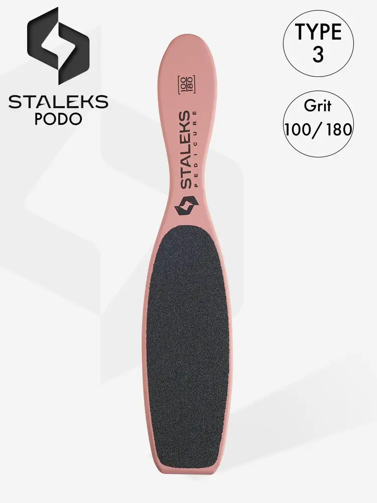 Râpe à pieds en bois Staleks pour pédicure, type 3, 100, 180