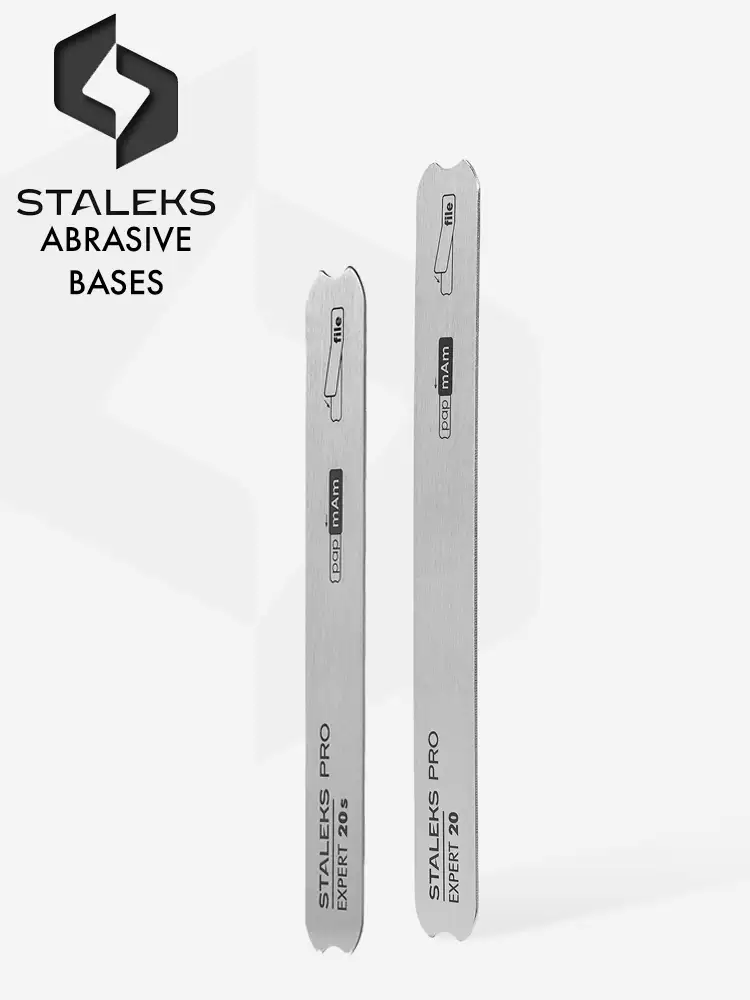 Base droite métallique Staleks PRO pour lime à ongles Expert 20