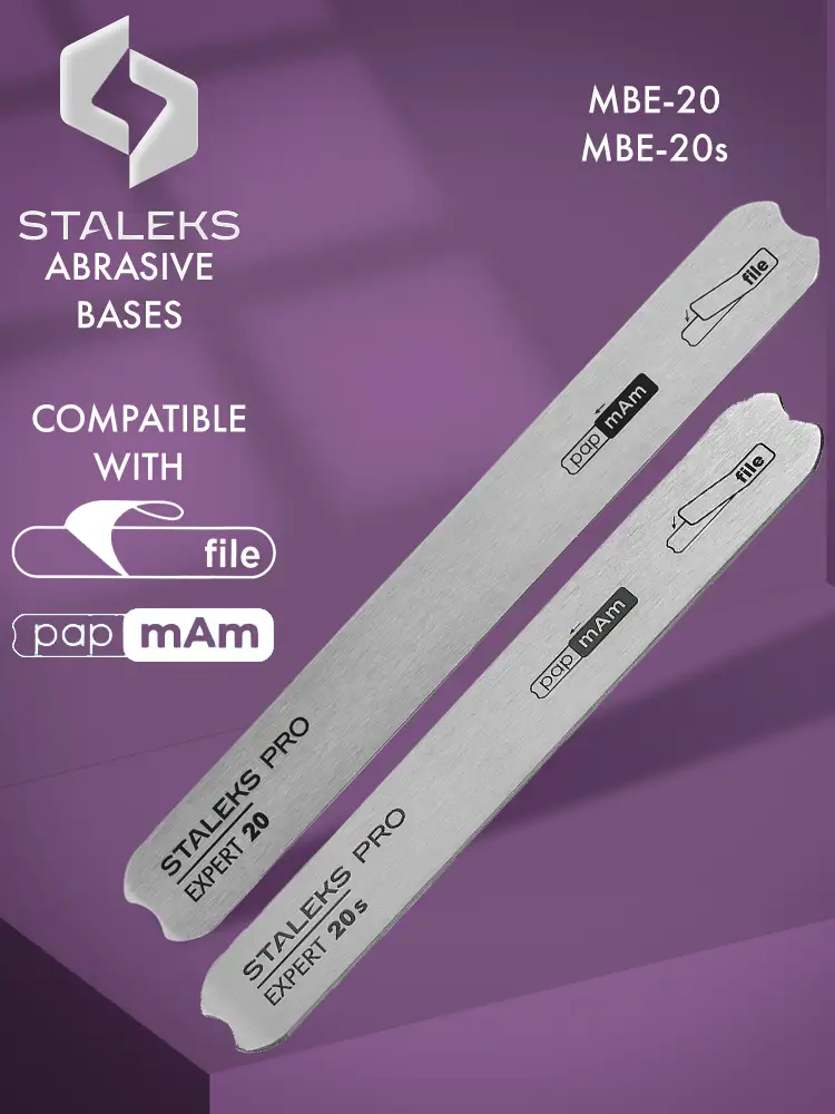 Base droite métallique Staleks PRO pour lime à ongles Expert 20