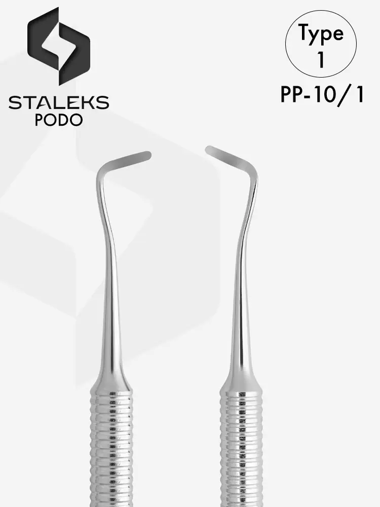 Outil de pédicure Staleks PRO Podo 10, curette à double extrémité, type 1