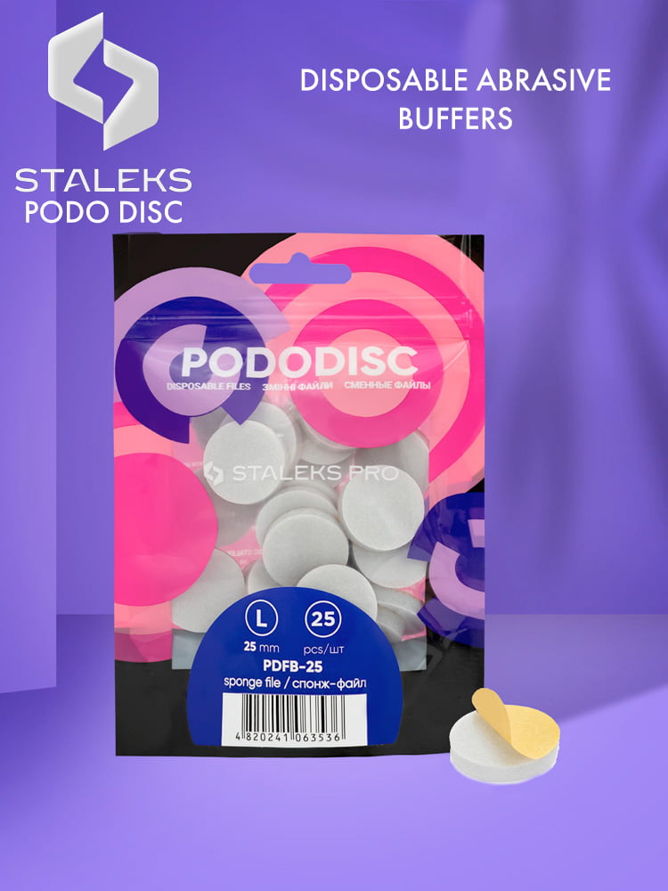 Éponges abrasives Staleks Pro Podo Disc, remplaçables et jetables