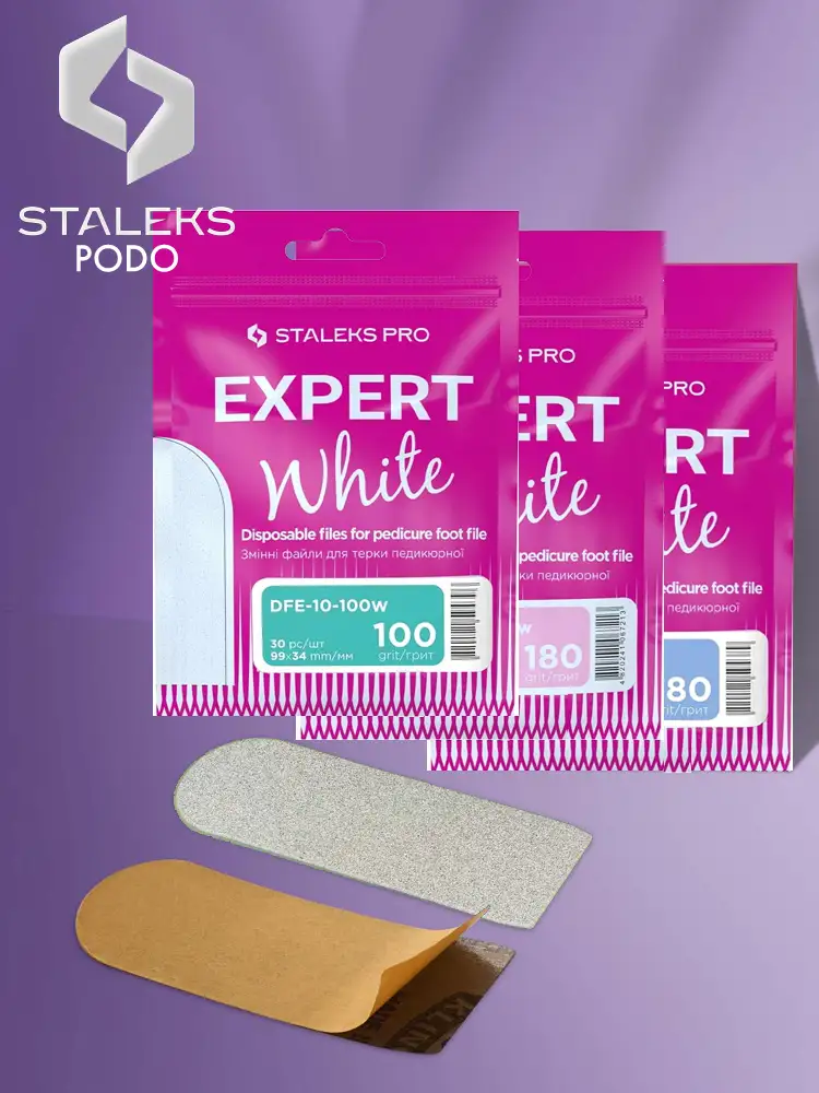 Têtes de rechange Staleks Pro pour lime de pédicure blanche Expert 10