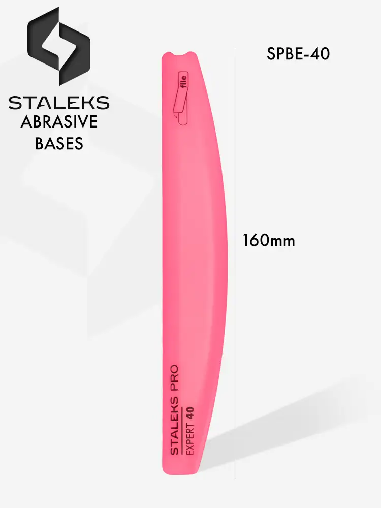 Base en plastique Staleks PRO en forme de croissant incliné pour lime à ongles Expert 40