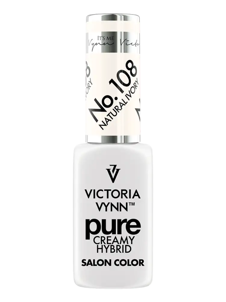Victoria VYNN: El mejor esmalte en gel francés de color marfil natural, textura cremosa, n.º 108