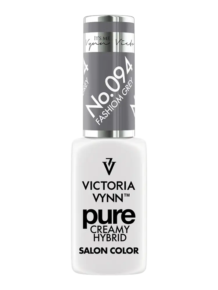 Victoria Vynn, uñas gris oscuro, híbrido cremoso puro 094 Fashion Grey