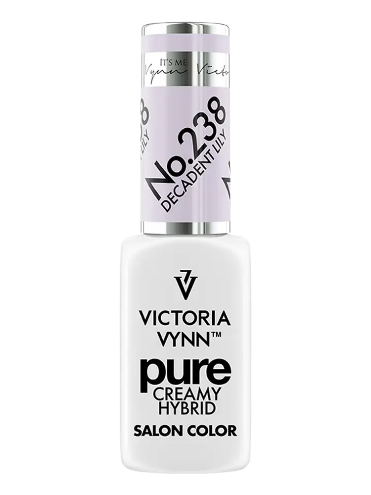 Victoria VYNN Esmalte en gel híbrido cremoso puro, tono morado pastel claro, 238 Decadent Lily
