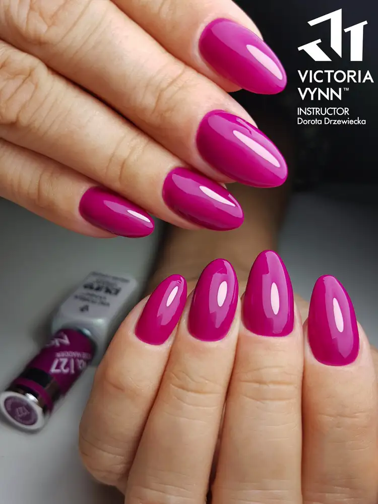 Esmalte en gel Victoria VYNN Pure Violet Pink, Rose Madder n.º 127, Pure Creamy