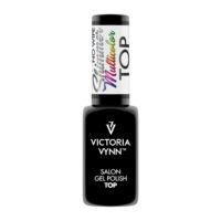 Victoria VYNN Salon - Vernis gel - Couche de finition « No Wipe » pailletée multicolore