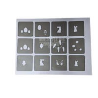 Pochoirs MSMO pour nail art - Pâques – Motifs lapins et œufs