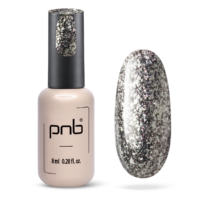 Vernis gel PNB UV/LED n° 183 Noir Argenté