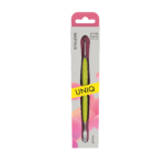 Staleks PRO Manicure pusher Gummy with yellow silicone handle UNIQ 11 TYPE 1 (straight flat and loop pusher)