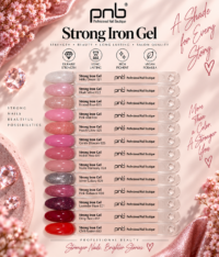 Tabla de colores del gel PNB Strong Iron 021–033 (13 colores)