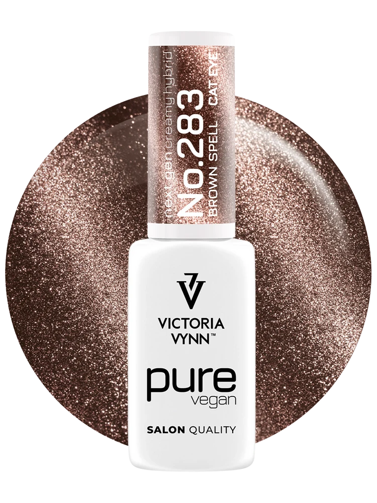 Victoria VYNN Pure Creamy Hybrid Gel Polish No. 283 Brown Spell (Cat Eye) Victoria VYNN 283 Brown Spell Cat Eye