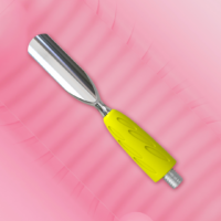 Staleks PRO Combo UNIQ 17 Rounded Wide Pusher Yellow (Working part of the pusher) WPPQ-17y